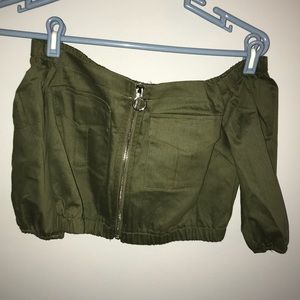 Off the shoulder crop top